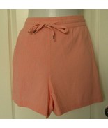 Style and Company Knit Shorts Size XXL Pink Cotton Blend Tie String - $23.01 CAD