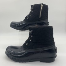 Nautica Wooley Ankle Mud Muck Rain Boots Womens US Sz 7 UK 5 Black Rain Garden - £19.84 GBP