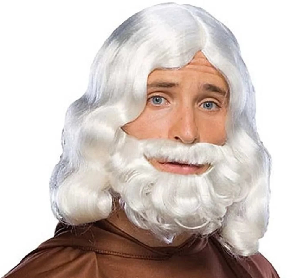 RUBIE'S DELUXE WHITE CHARACTER BEARD HALLOWEEN COSTUME ACCESSORY 2047WH Item image 3