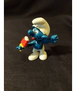 POPSICLE SMURF - 20053 - SMURFS VINTAGE 1978 SCHLEICH PEYO 2&quot; PVC FIGURE - $8.41