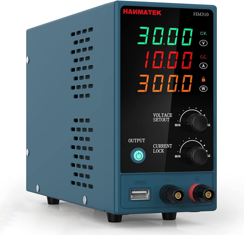 Adjustable DC Power Supply (0-30 V 0-10 A) with Output Enable/Disable Bu... - $136.90