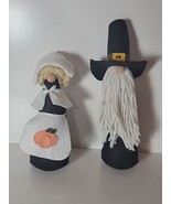 ADK Creations Weighted Pilgrim Gnomes Set Of 2 - 7.5 And 10 Inch Height ... - $25.00