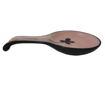 Mary Kay Spoon Rest Ceramic Pink Black floral vintage sales award stove top - £17.17 GBP