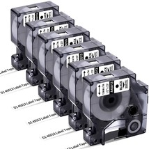6-Pack Compatible Dymo Label Maker Refills D1 Replace Dymo D1 Label Tape... - $33.99