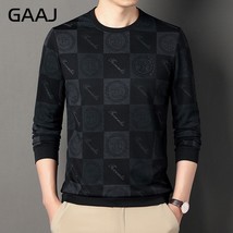 GAAJ  Mens Sweatshirt Plaid Rhinestone Print Casual Vintage 2022 New Clo... - £126.70 GBP