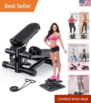 330LB Capacity Mini Exercise Stepper with Resistance Bands for Home Fitness - $70.49