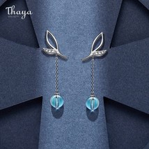 Thaya Original Brand Design S925 Silver Needles Earring  Plated 18K Gold Zircon  - £19.72 GBP
