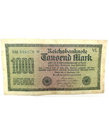 One Thousand Mark Reichsbank Banknote 1922 Tousand 1000 Paper Money US S... - £7.03 GBP