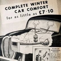 1954 Tudor Windshield Washer Advertisement Motor Show Automobilia DWPP10 - €21,69 EUR