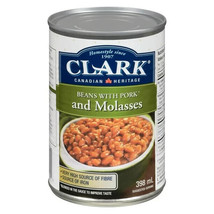 12 Cans of Clark Baked Beans with Pork &amp; Molasses 398ml Each -Made in Ca... - £44.59 GBP