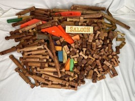 Vintage Lincoln Logs Building Toys Parts Lot Nearly 7 Lbs - £31.15 GBP