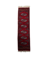 Handmade Vintage Uzbek Bukhara Rug 1&#39; x 3.9&#39; (32cm x 120cm), 1960s - 1C1128 - $237.60 CAD