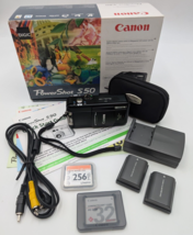 Canon Power Shot S50 5.0 MP Compact Digital Camera 2 Batteries Charger 3... - £44.05 GBP