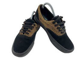 VANS Comfy Cush Era Women Shoes Black Brown 9 M Cheetah Print Athletic Sneakers - £20.99 GBP