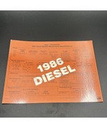 1986 Jeep Comanche Diesel Engine Maintenance Service Specifications Chec... - $372.62 MXN