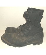 Altama military-style &quot;jungle&quot; boots black leather 10-1/2R; cracked soles - £23.59 GBP
