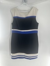 New Studio  Sleeveless Dress One Size 18 Stretch Color Block Blue, BLK, ... - $146.41 MXN