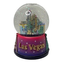 Welcome To Las Vegas Musical Snow Globe Luck Be A Lady Casing Snowdome Glitter - £29.33 GBP