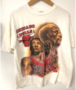 Vintage 1990&#39;s Chicago Bulls K. Young Large T-Shirt Michael Jordan Pippe... - $247.49