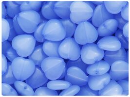 BeadTin Violet Blue Translucent 14mm Heart Plastic Craft Beads (60pcs) - $2.39