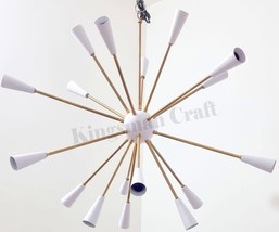 18 Arms Modern Ceiling Lamp Handcrafted Galaxy White Shade Chandelier Light - £175.62 GBP