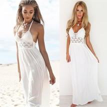 Lace stitching chiffon dress - $35.99