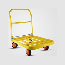 Steel Push Hand Truck Heavy-Duty Foldable Moving Warehouse Platform Cart... - $133.99