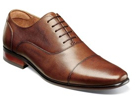 Florsheim NEW Postino Cap Oxfords Cognac Leather Mens 11 D Dress Shoes 15149-221 - £84.40 GBP