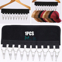 10 Clips Hat Rack Holder For Hanger &amp; Closet Display, Cap For Baseball Caps Rack - £16.03 GBP