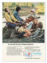 Tampax Tampons Save the Fun Day Period Care Vintage 1972 Full-Page Magaz... - $9.70