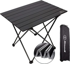 Mssohkan Beach Table Folding Portable Camp Side Table Aluminum Lightweig... - £23.99 GBP