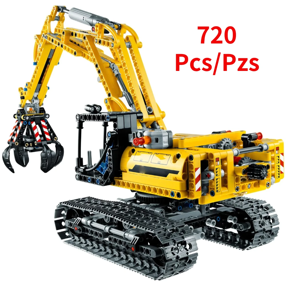 720 PCs Limited Edition Crawler Excavator Building Blocks Set For Kid Br... - $64.34 CAD