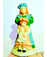 Grandeur Noel Victorian Village Mom and Daughter Porcelain 1993 Christma... - $16.58