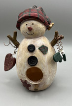 Ornaments Vintage Hummingbird Snowman House Mittens Heart Red Plaid Hat Ceramic - £9.60 GBP