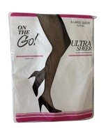 On The Go! Ultra Sheer Pantyhose Vintage Ultra Sheer Toe,  XL QUEEN, Pla... - $21.93 CAD