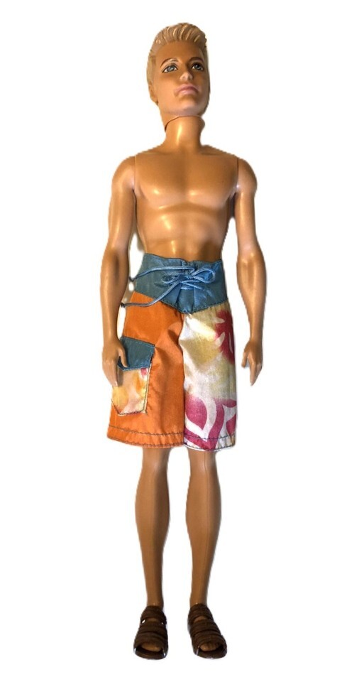 Mattel Ken Doll Dated 2012 Blonde Hair Barbie Ken Dolls in Swim Suit &amp; S... - $8.50