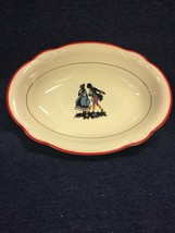 Oval Serving Dish Vintage Homer Laughlin Courting Couple Usa 1930&#39;s Porcelain - £49.05 GBP