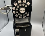 Vintage Jim Beam Whiskey Black 3-Coin Slot Rotary Dial PayPhone Decanter - $42.56