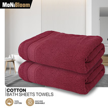 2 Pcs 35&quot;X70&quot; Bath Sheet 600 Gsm Super Soft High Absorbent 100% Cotton T... - £59.14 GBP