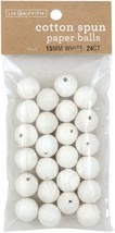 Cotton Spun Paper Balls 15mm 24/Pkg White. - £13.02 GBP