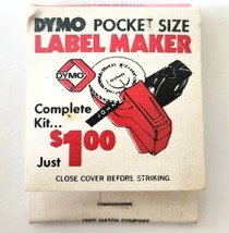 Dymo Pocket Label Maker Kit Matches Matchbook Vintage Advertisement E33 - £15.71 GBP