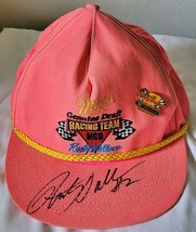 Rare Autographed Rusty Wallace Pink Hat with 10th Anniversary Fan Club Pin - £48.57 GBP