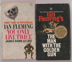 Ian Fleming You Only Live Twice &amp; Man With Golden Gun 1st pbs  James Bond - £11.09 GBP