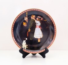 Vintage Norman Rockwell Kiss and Tell Edwin M. Knowles Collectors Plate 8.5&quot;  - £13.14 GBP