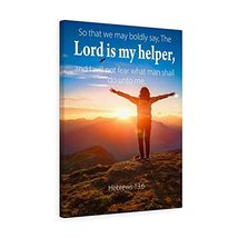 Express Your Love Gifts Scripture Canvas Lord is My Helper Hebrews 13:6 Christia - £63.31 GBP