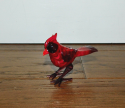 VINTAGE! Fitz and Floyd Cardinal Glass Menagerie Figurine Sculpture Red Bird - $15.83