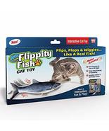 Ontel Flippity Fish Interactive Cat Toy with Catnip &amp; Fishing Pole - Tou... - £15.89 GBP