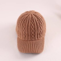 Women&#39;s Autumn And Winter Cold-Proof Peaked Hat Quilted Knit Hat Woolen ... - £11.40 GBP