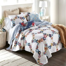 Donna Sharp Prairie 5-Pc Quilt Set Cotton Grandmas Flower Cozy Cottage Farmhouse - £111.92 GBP+