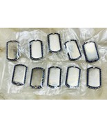 RECTANGLE BLUE RHINESTONE DOG TAGS FOR ENGRAVING CHARMS PENDANT SET OF 1... - $26.89 CAD